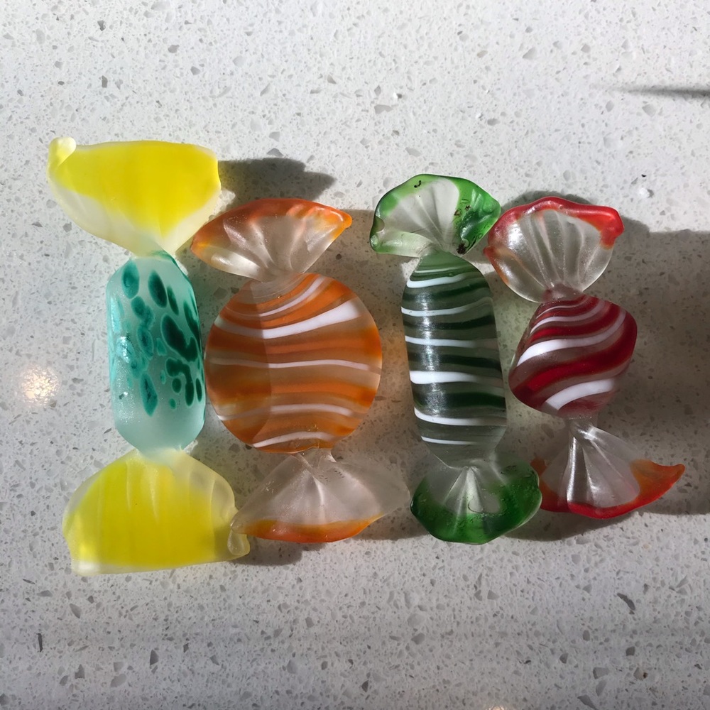 Glass candy art pieces 🍬